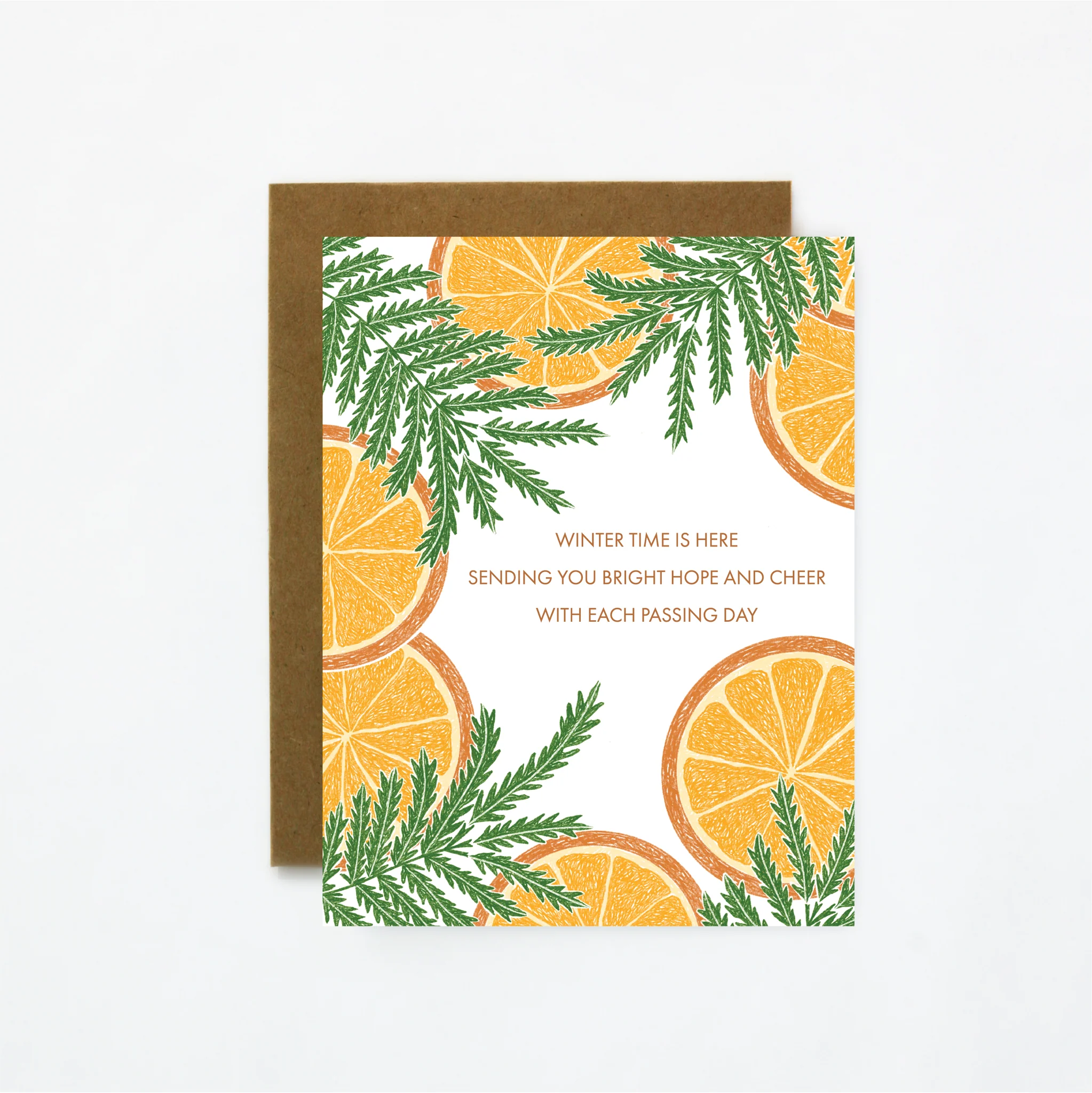 Quiet Lines Everyday Card Winter Citrus